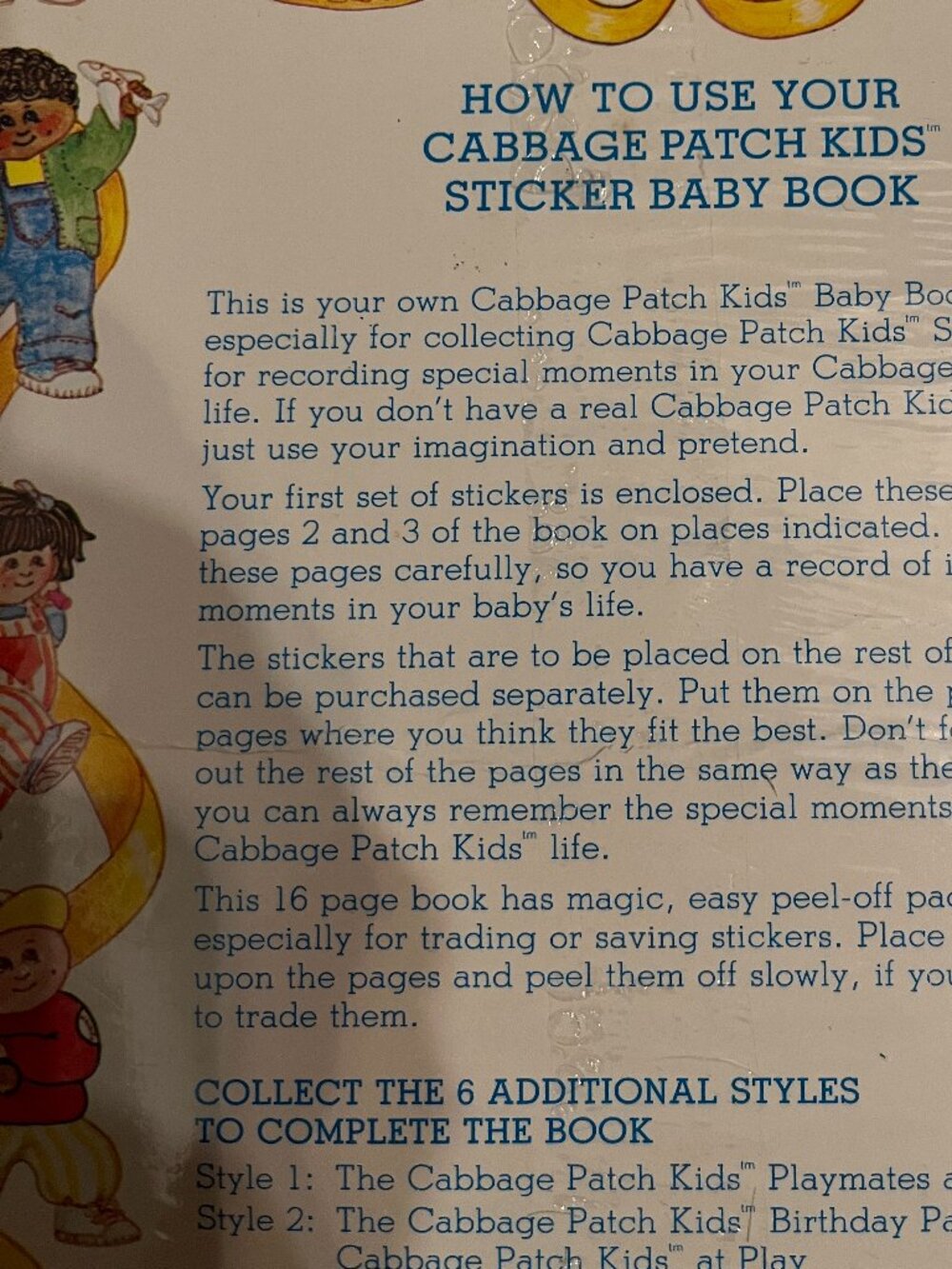 Cabbage Patch Kids Sticker Book -Vintage 1983 Collectible (original packaging) - Picture 6 of 12